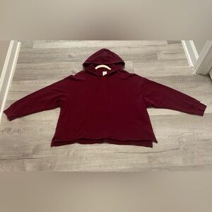 Nike Yoga Burgundy Hooded Sweatshirt